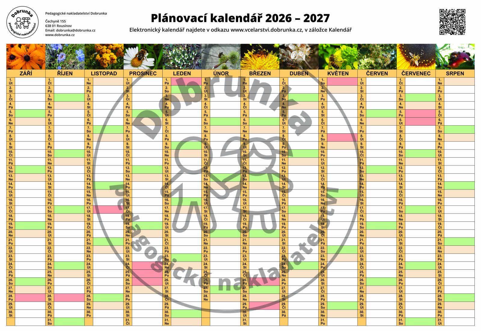 Plánovací (organizační) kalendář 2026/27