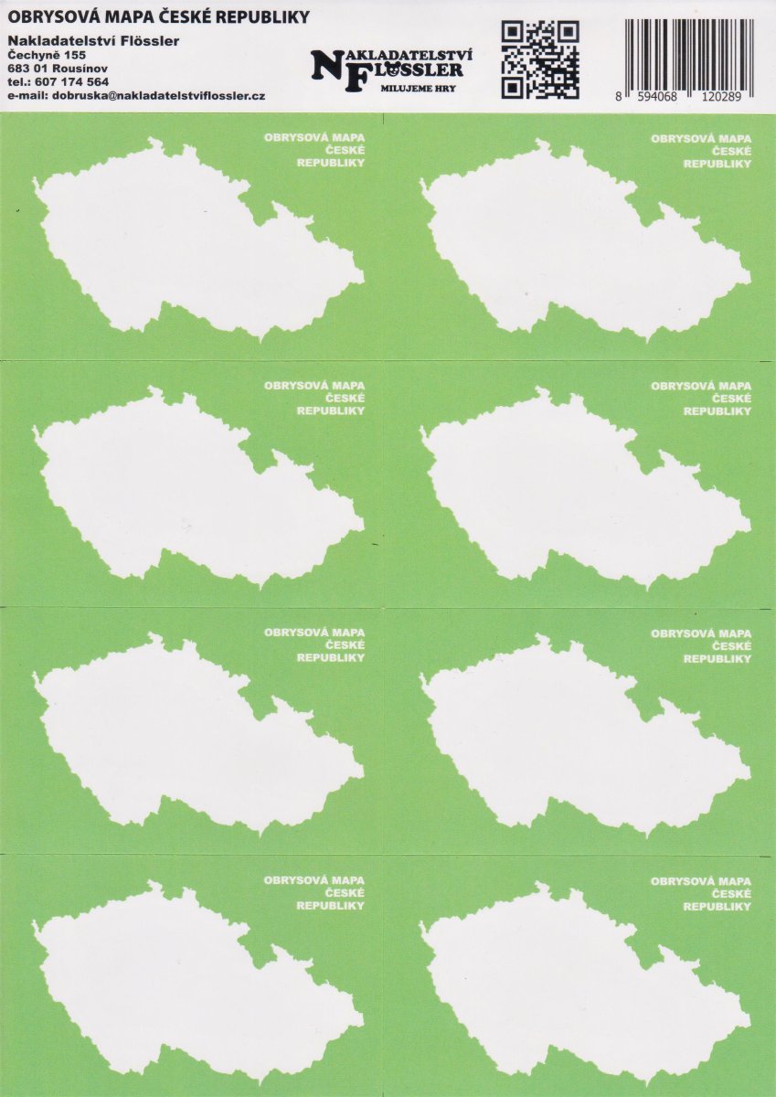 Obrysová mapa ČR